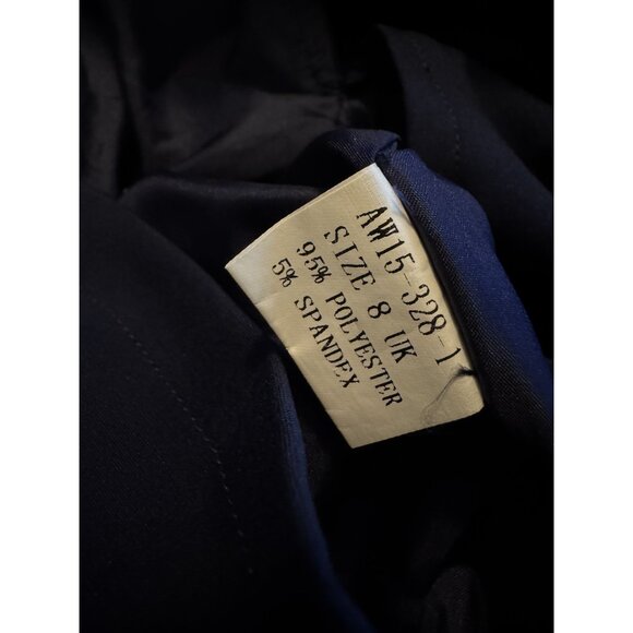 NWT Lavish Alice Womens Dress Size 8 Navy Sleeveless Bodycon Midi Dress Lace-Up - Picture 12 of 12